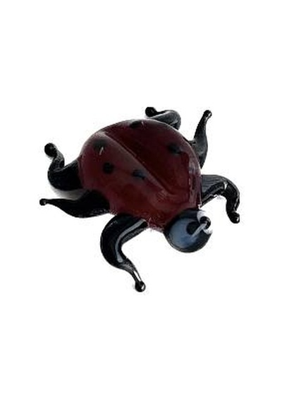 El Yapımı Mini Murano Cam Uğur Böceği Biblo A131-04