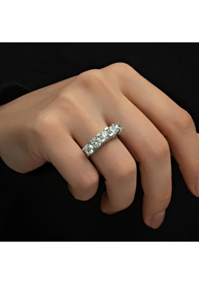 Gümüş Swarovski Zirconia Taşlı Beştaş Yüzük