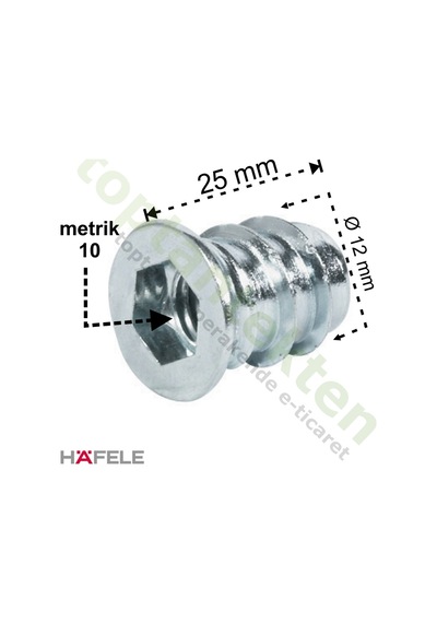 Hafele Dübel Çelik Galvaniz Havşa Başlı M10X25Mm Hafele Dübel Çelik Galvaniz Havşa Başlı M10X25Mm