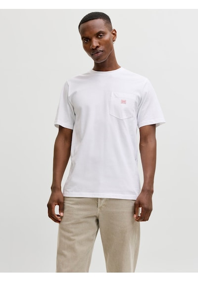 Jack & Jones Caleb Erkek Beyaz Tişört 12293019-bw