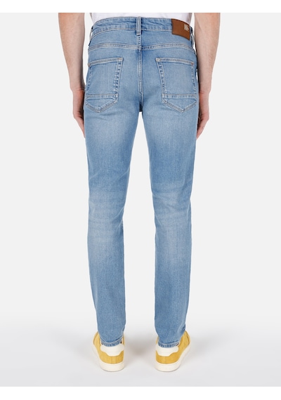 Colin's Colins 035 Ryan Dar Kesim Orta Bel Dar Paça Mavi Erkek Pantolon Denim