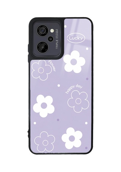 Casper M40 Purple Lucky Happy Day Tasarımlı Glossy Telefon Kılıfı Mor