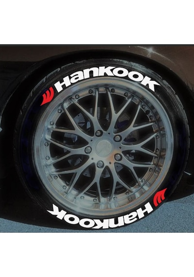 Lastik Yazısı Hankook 8X Li 1.Sınıf Kalite Solmaz Stıker