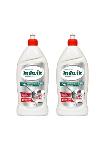 Ludwik Premium Nar Özlü Elde Sıvı Bulaşık Deterjanı 2 x 750 G