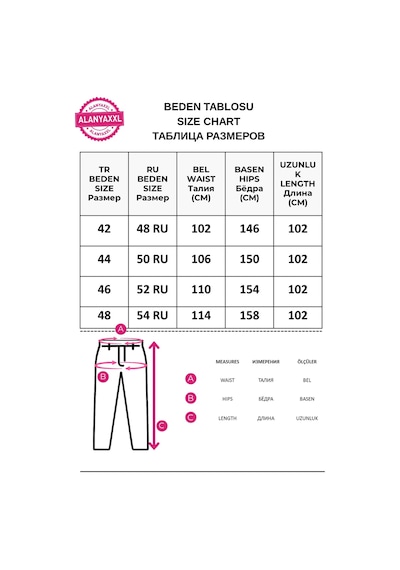 Büyük Beden Denim Beli Latikli Taş Baskılı Balon Kesim Kadın Pantolon Mavi