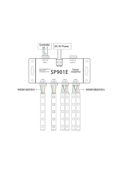 5v - 24v Sp901e Pixel Amplifier