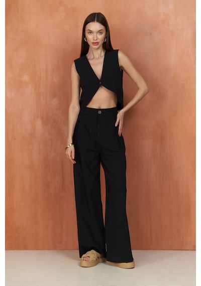 Mai Collection Mai Studios Co. Montana Siyah Yelek Pantolon Takım Siyah