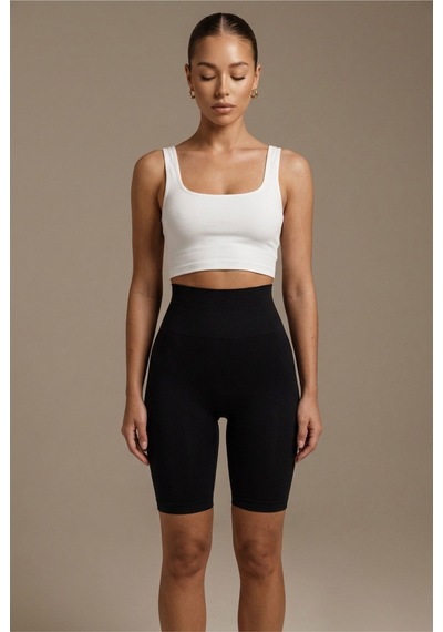 Kadın Sıkılaştırıcı Kumaş Boxer Kalıp Siyah Korse