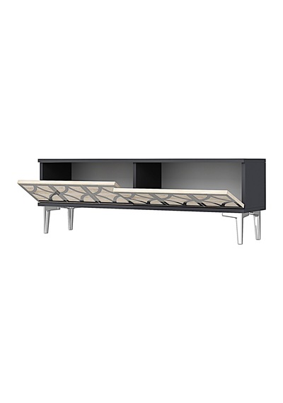 Tsa1237ats - Lemtv120 Tv Stand, Tv Sehpası Antrasit - Traverten - Sılver 120cm Tsa1237ats - Lemtv120 Tv Stand, Tv Sehpası Antrasit - Traverten - Sılver 120cm