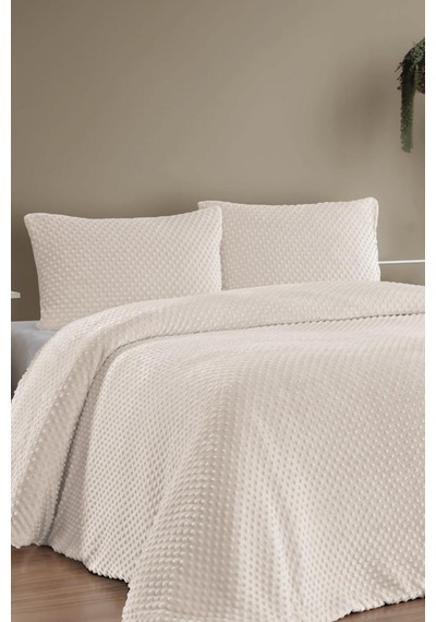 Merinos Velora Tomurcuk Çift Kişilik Comforter Set Bej Bej