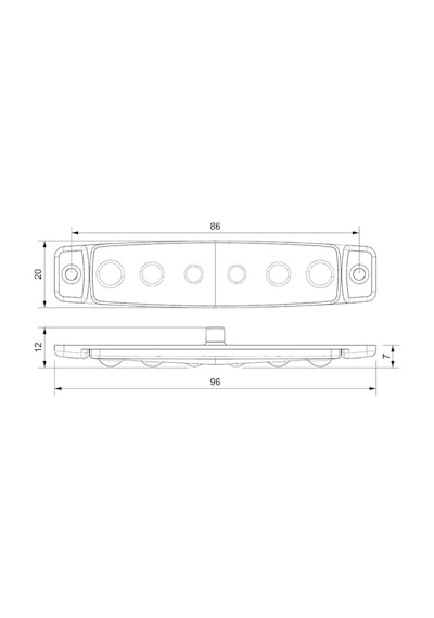 Ahmet Otomotiv Sanel 10 Adet 6 Ledli Beyaz Parmak Led 24v Lamba Basamak Aydınlatma