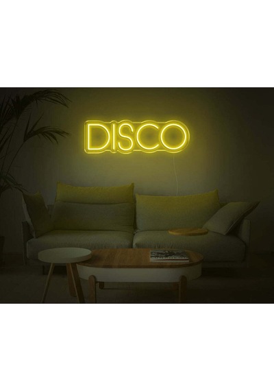 Dısco Yazılı Neon Tabela Sarı