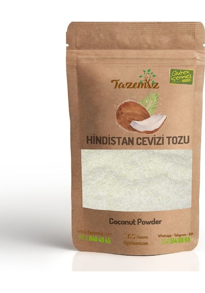 Tazemiz Glutensiz Hindistan Cevizi Tozu 500 G