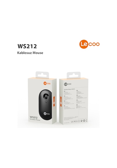 Lecoo WS212 Kablosuz 1600DPI 4 Tuşlu Optik Mouse Siyah