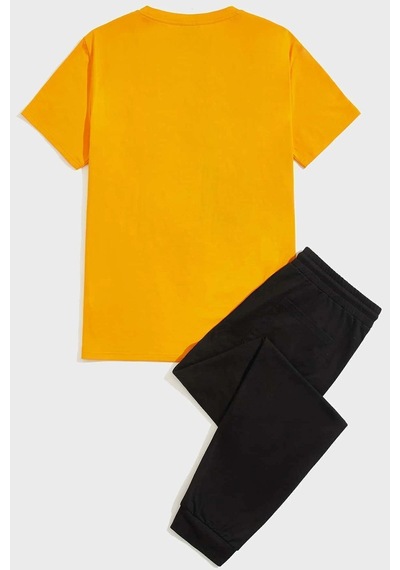Uyguntarz Unisex Van Gogh Baskılı Eşofman Takımı Turuncu