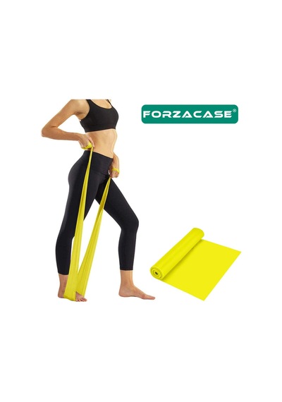 Forzacase Kolay Direnç Pilates Egzersiz Lastiği 120cm Sarı Fc1... Sarı