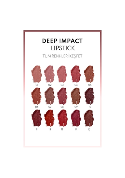 Note Cosmetique Deep Impact Lipstick Kremsi Dokulu Yarı Parlak Ruj 13 Impressive Red - Kırmızı Note Cosmetique Deep Impact Lipstick Kremsi Dokulu Yarı Parlak Ruj 13 Impressive Red - Kırmızı