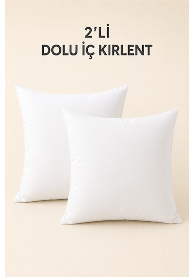 2'li İç Kırlent Silikon Elyaf Dolgulu Koltuk Kırlenti İç Yastık Dolgusu Kırlent İçi 45x45 Cm 45 x 45