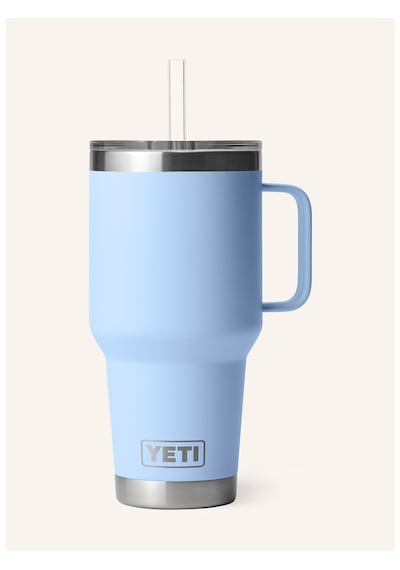 Yeti Termal Kupa 1l , Çift Cidarlı, Paslanmaz Çelik, Pipetli Ve Saplı Açık Mavi