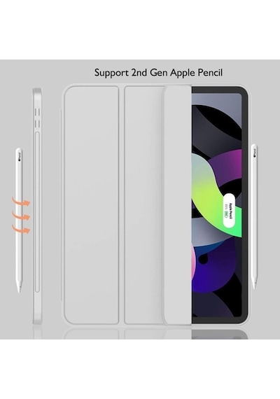 Apple Uyumlu iPad Air 5 10.9" 2022 M1 Kılıf Kalem Bölmeli Smart Case A25