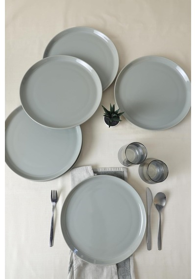 Gri Hitit Servis Tabağı 28 Cm 6 Adet 616 Çok Renkli