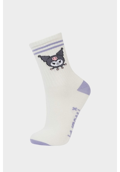 DeFacto Kız Çocuk Hello Kitty 3'lü Pamuklu Uzun Çorap F6704A8NSKR1