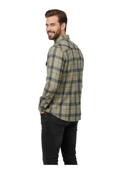 Kamer Erkek Kışlık Slim Fitt Uzun Kol Çift Cep Kapak Gömlek 2418 Bgl-st04799 Bej