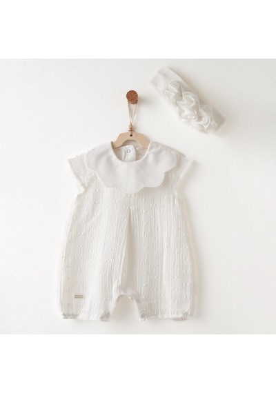 Andywawa Kız Bebek Tulum Takım Romper Anw-ac26641 Ekru