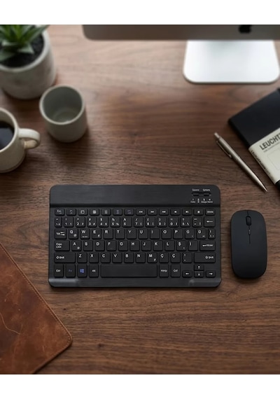 Wireless Klavye Mouse Seti Bluetooth Bağlantılı İnce Tasarım Sessiz Kullanım Mh-hs3114-8780