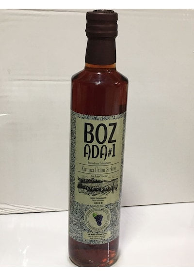 Perinthos Doğal Bozcaada Kırmızı Üzüm Sirkesi Cam Şişe 500 ML