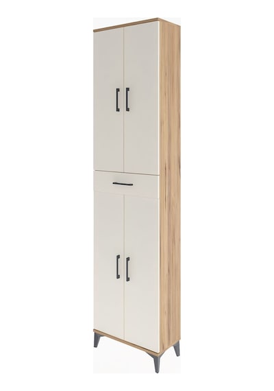 Arges Dolap 5 Raflı Tek Çekmeceli 4 Kapaklı 60x30x243 Çam-aytaşı Çam