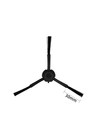 Serfin Ticaret Xiaomi Vacuum Mop 1c/2/2 Pro +/2 Ultra/2c/s10+/dreame F9 Robot Uyumlu Yan Fırça Siyah -2 Adet