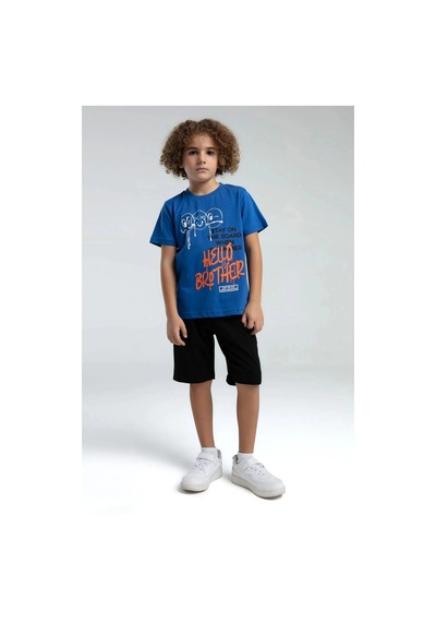 Erkek Çocuk Bermuda Takım - Cobalt Cobalt