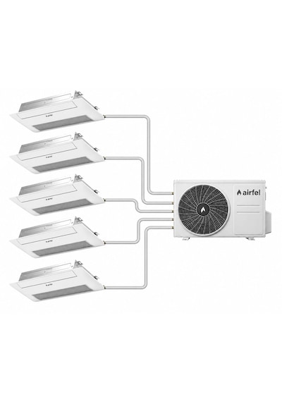 Airfel Multi5lmx125n 42.000 Btu/h Dış 12 + 12 + 12 + 12 + 12 İç Tek Yön Kaset Tipi Klima