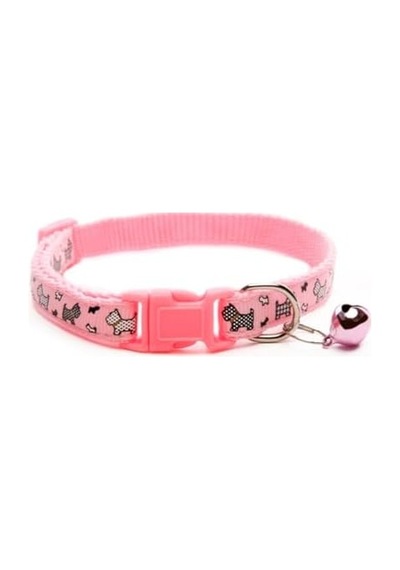 Kedi Boyun Tasması Zilli Ve Ayarlanabilir Pembe