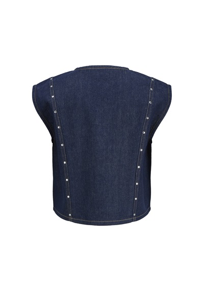 Jack & Jones Kadin Hakim Yaka Kolsuz Denim Gömlek - Mae - 12286386 Dark Blue Denim