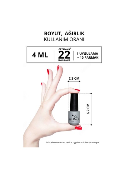 Momo Professional Kalıcı Oje İçin Crystal Top Coat 4 Ml