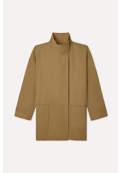 Mudo Kadın Kadın Bej Rengi Oversize Dik Yaka Uzun Trençkot 1271859 Koyu Bej