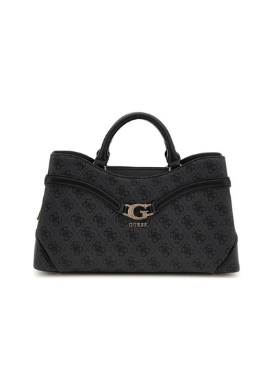 Guess Kadın Monogram Desenli Kanat Detaylı El Çantası - Antrasit Antrasit