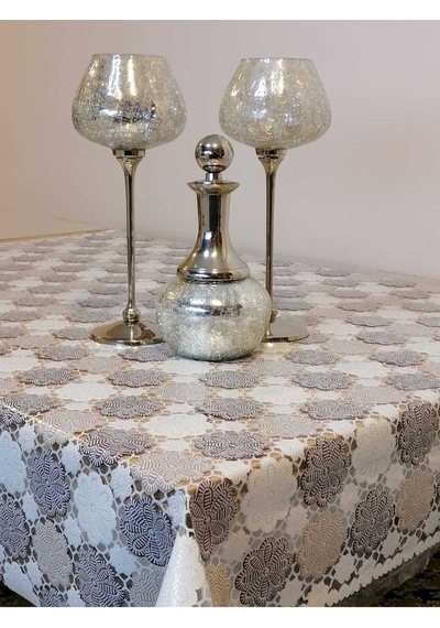 İthal Pvc Muşamba - Desenli Silinebilir Masa Örtüsü 11lace006 Renkli
