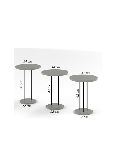 Gümüş Terra Zigon Krem Bej 3'lü Çok Renkli