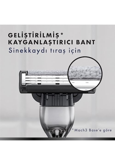 Mach3 Charcoal Tıraş Makinesi + 2 Adet Yedek Tıraş Bıçağı