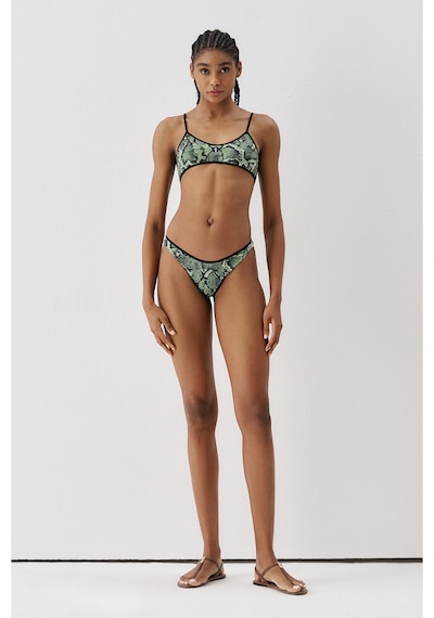 Sagaza Studio Ss6056 Yılan Desenli Bikini Set Yesıl