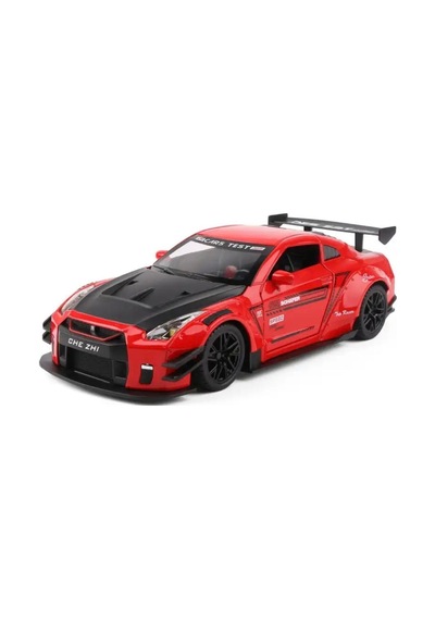 Nissan Gt-r 1.24 Metal Model Kapılar Kaput Bagaj Açılır Işıklı Sesli Die Cast Kırmızı Diğer