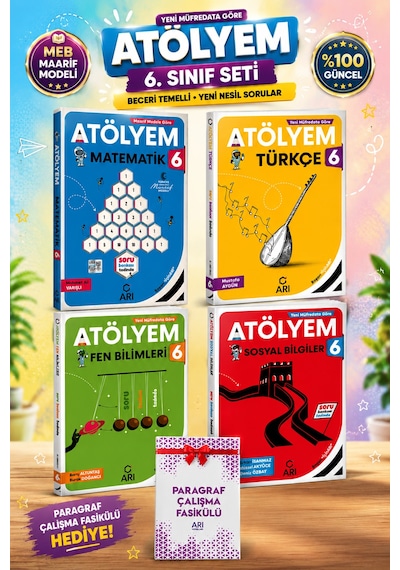 Arı Yayıncılık 6. Sınıf Atölye Seti 4 Kitap Maarif Modeli