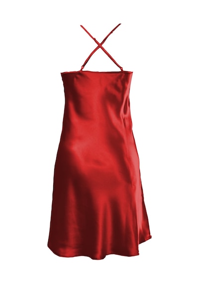 Pierre Cardin İp Askılı Dantelli Saten Gecelik 001 Bordo L S