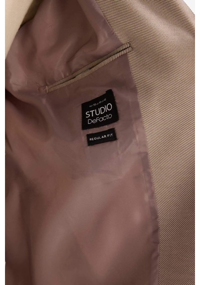 Defacto Regular Fit Polo Yaka Blazer Ceket G3832ax25wnbg404 Bej-bg404