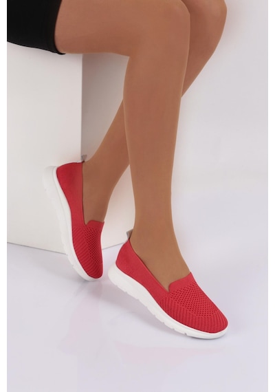 Dgn 584 Kadin Örgülü Comfort Babet 584-2183-R2039 Narçiçeği