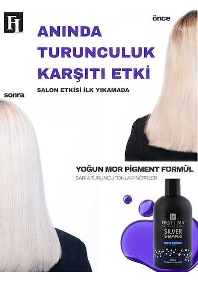 Turunculaşma Karşıtı Mor Şampuan 500ml Boyalı / Röfleli