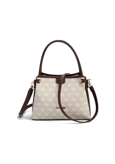 Silver Polo Sp1254 Kadın El Çantası Monogram Taş-kahve